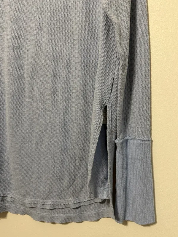 Free People We The Free Snowy Thermal Top Size Large in Baby Blue - Image 5