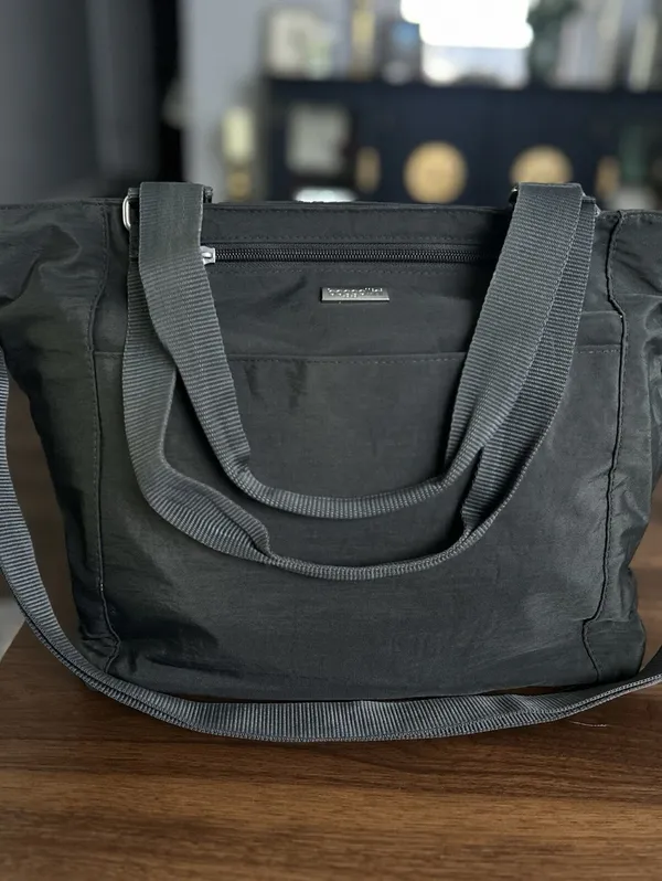Baggallini Essential Tote Bag Grey NWOT - Long Strap Option - Image 2