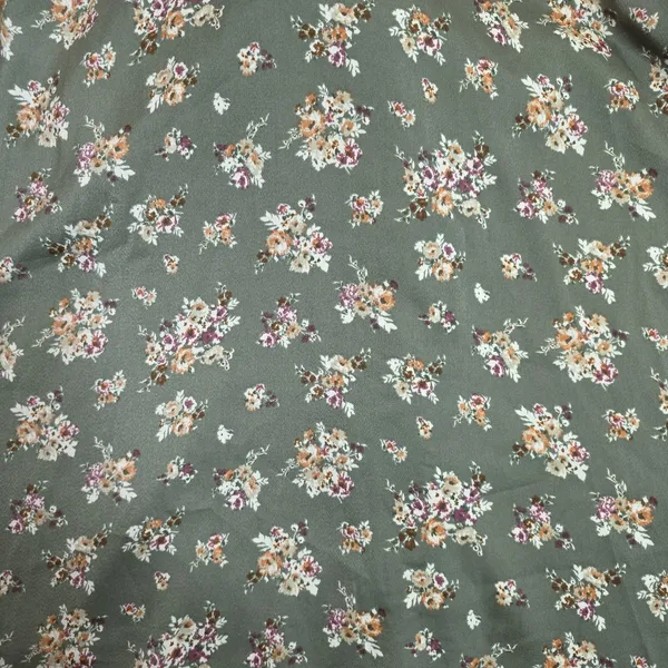 Altar'd State Dress Women S Sage Floral Puff Sleeve Mini Tie Back Cottagecore - Image 3