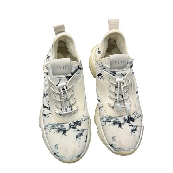 Steve Madden Black White Pattern Sneakers Womens Size 9 Casual Streetwear Chic - Image 3
