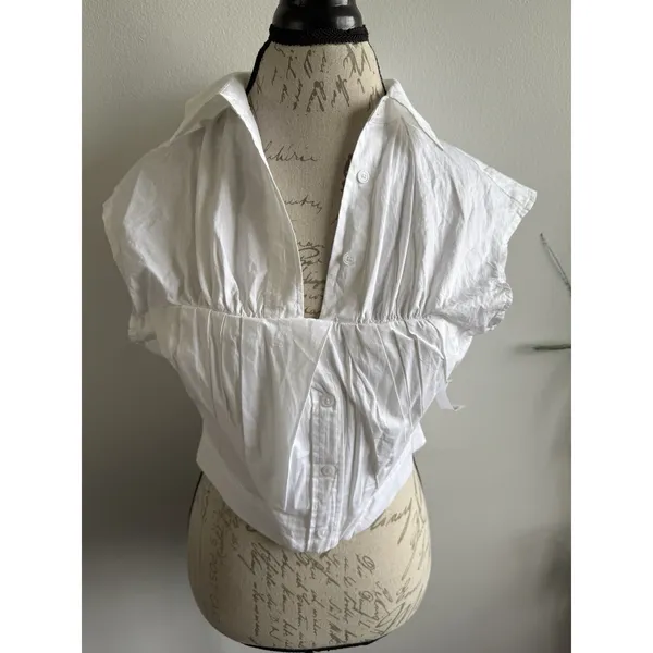Akira Cotton Blend white Zip At the Back size‎ small Corset - Image 2