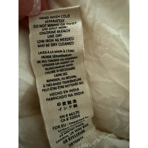 Free People Santiago Embroidered Boho Mini Dress Ivory and Blue‎ Size Medium - Image 14