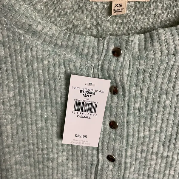 Oli & Hali Raglan Rib Knit‎ Top Size XS New - Image 4
