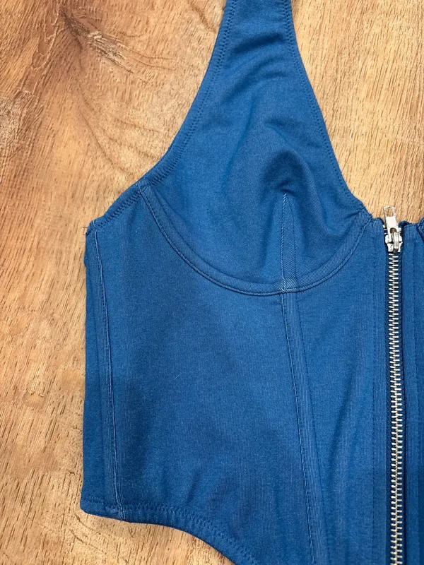 Out From Under Blue Halter Top  - Image 2