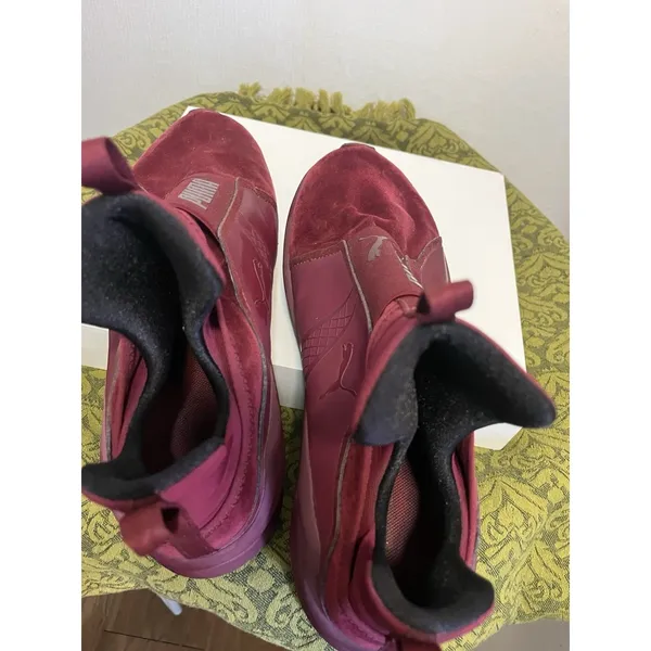 Puma Fierce Velvet Rope Burgundy Maroon High Top Sneakers Women’s Size 10 - Image 5