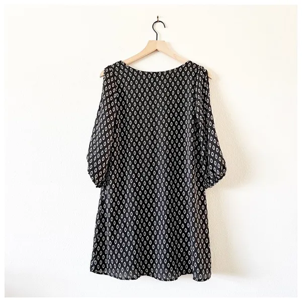 Lulu’s Shifting Dears Black Print Long Sleeve Dress - Image 5