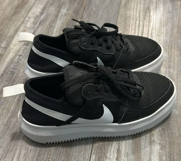 Nike Court Vision Alta TXT Size 7.5 Black/White Shoes Women CW6536-001 - Image 5