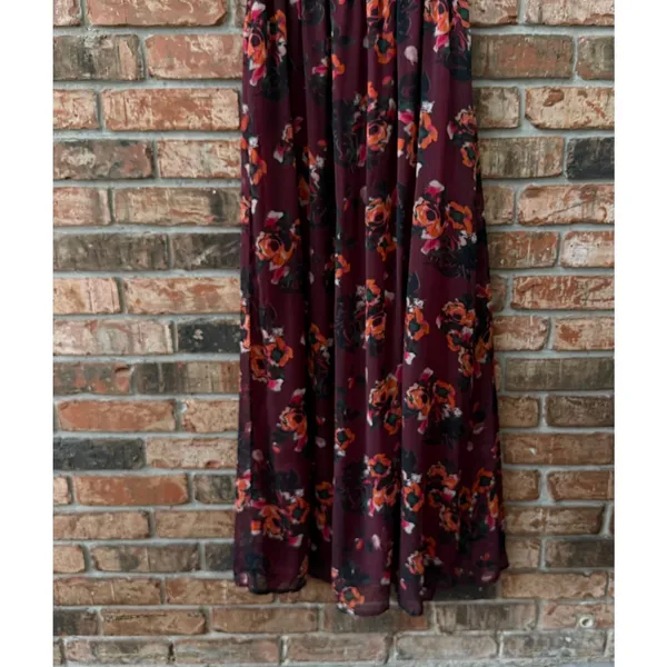RU Apparel Strapless Dark Floral Maxi Size Small Romantic Dark Whimsy Y2K - Image 7