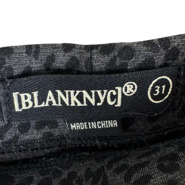 Blank NYC Black Gray Leopard Cheetah Mid Rise Cropped Knit‎ Dressy Leggings 31 - Image 5