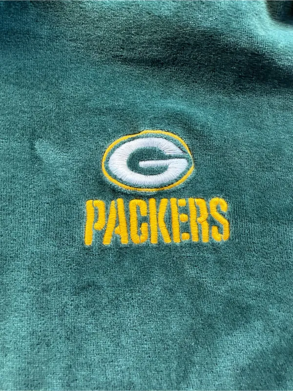 Vintage Green Bay Packers Game Day Moretz Velour 1/4 Zip Pullover XL NFL - Image 4