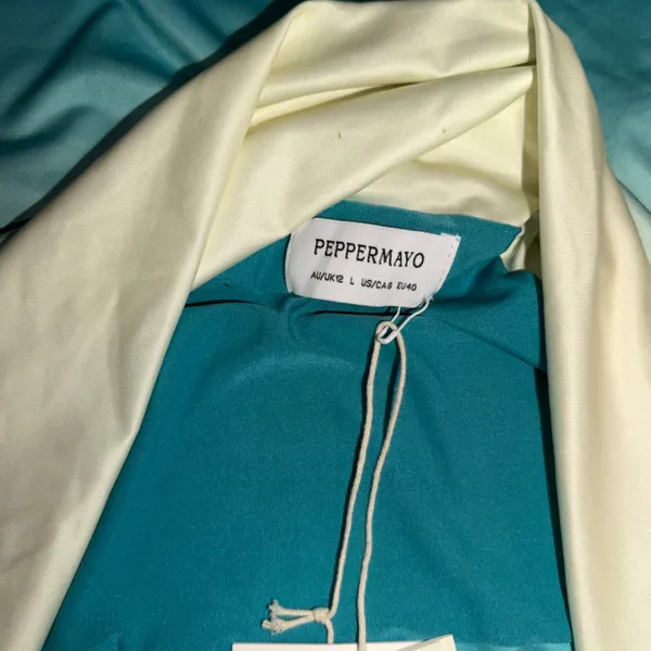 NWT Peppermayo Brinny Mini Dress Green Ombre Open Back Size L Sexy Going Out - Image 3