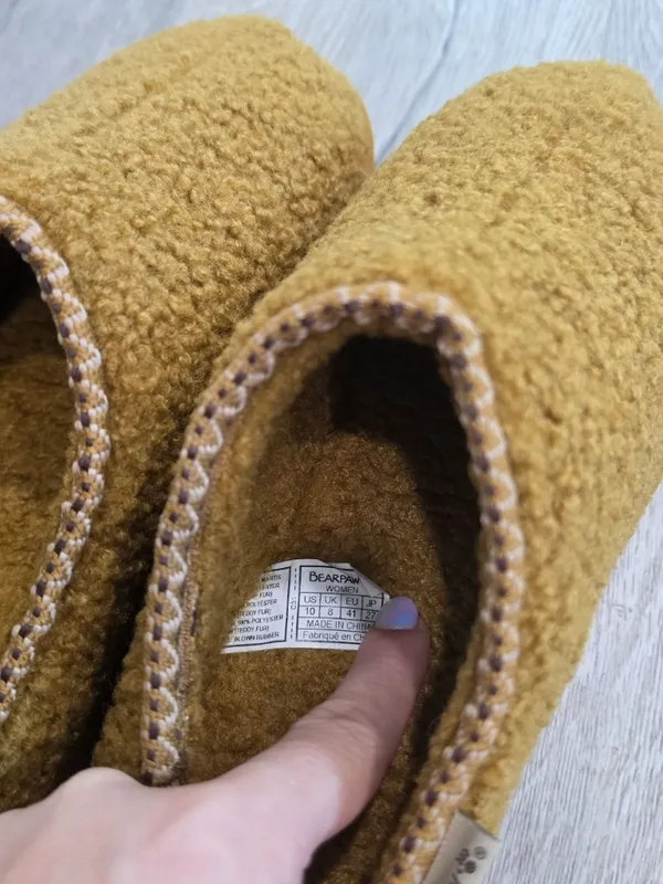 Bearpaw snuggle martis Womens Teddy Fur Slip-Ons Size 10 winter comfortable - Image 3