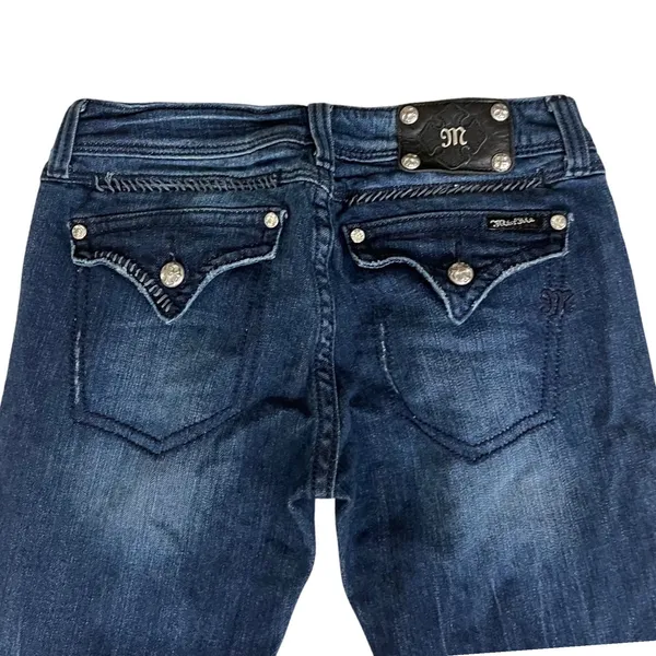 Miss Me Bradbury Skinny Jeans Dark Wash Embellished Flap Pocket 31 women's - Image 2