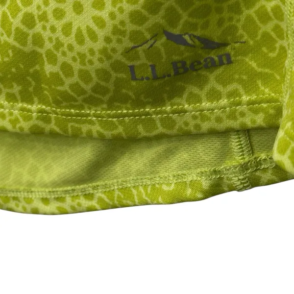 LL Bean T-Shirt WomenS Size XL Green Geometric Print Round Neck Short Sleeve Tee - Image 6