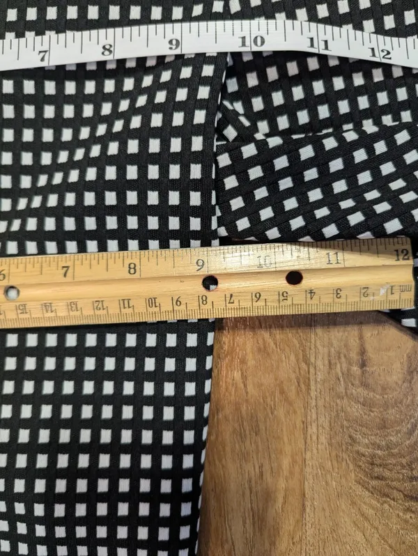 Express Dress Pants, Size 2R, Black & White Check Pattern - Image 12
