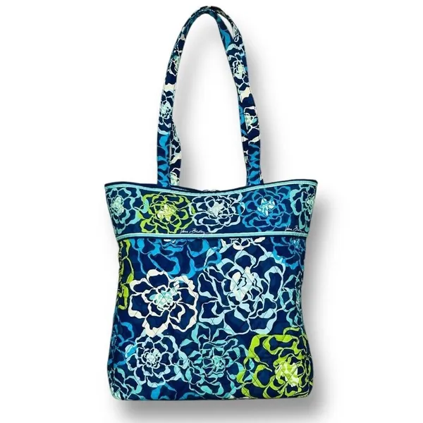 Vera‎ Bradley Katalina Blues Quilted Floral Tote Bag Travel Shoulder Purse Boho - Image 9