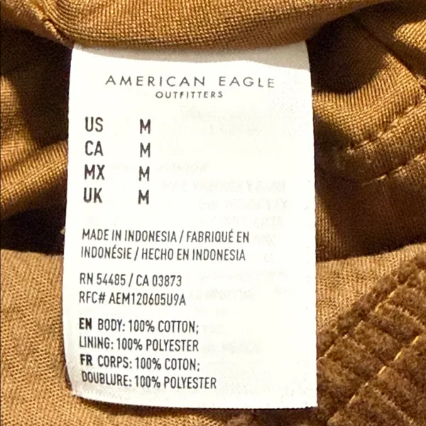 American Eagle size medium brown corduroy dress adjustable strap no pockets - Image 7