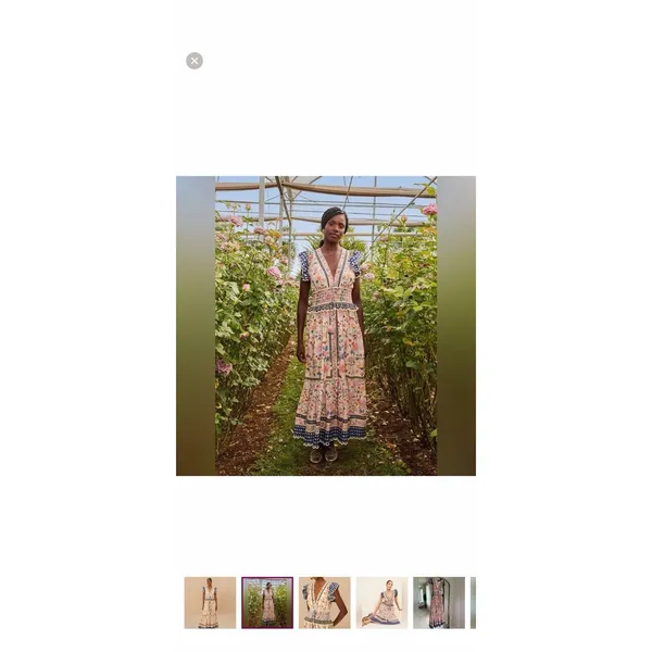 FARM RIO Cream Superbloom Tapestry Maxi Dress Small - Image 2