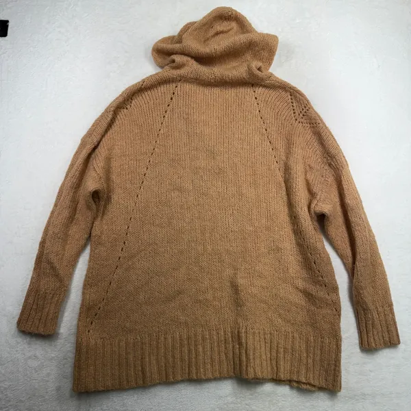 American Eagle XL Sweater Hoodie Camel Tan Jegging Fit V-Neck Knit Pullover - Image 9