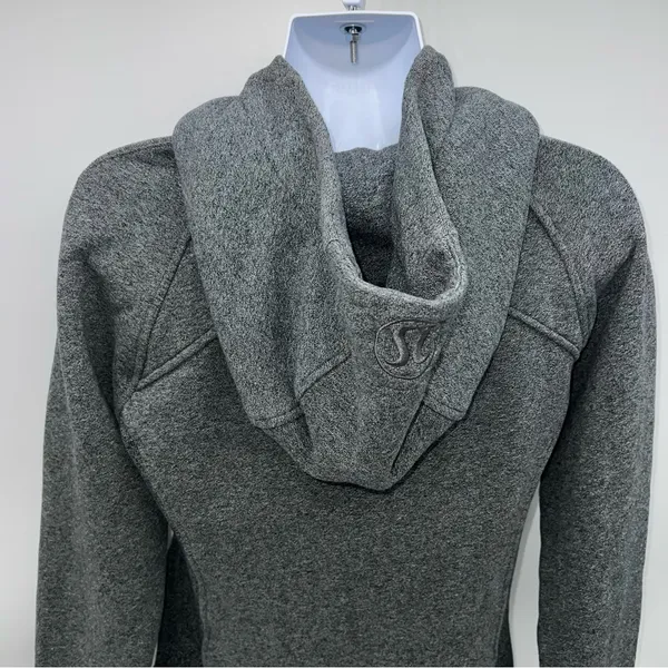 lululemon athletica Dk Gray Full Zip SCUBA Hoodie Jacket Front Pockets-Size 4 - Image 7