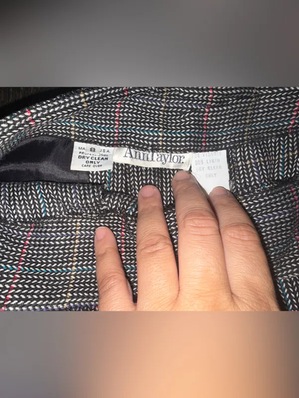 Ann Taylor Vintage Glen Plaid Trousers Dark Academia Retro Preppy Granny Core - Image 8