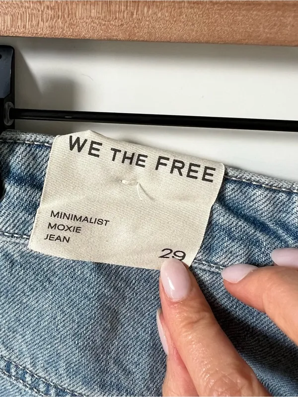 Free People We The Free Minimalist Moxie Barrel Jeans in County Fair Blue NWT - Image 7