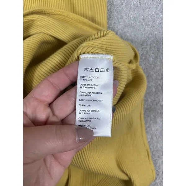 Free People Beach Last Minute Midi Dress In Yellow M Ribbed Multi Wear Options - Image 9