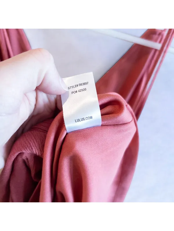 Lulus Rusty Rose Maxi Dress Pink Backless Womens Medium - Image 15