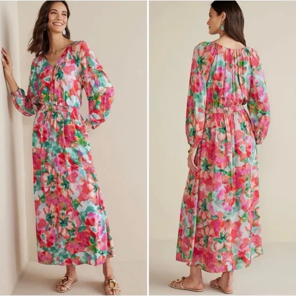 Soft Surroundings Women's Evalina Printed Maxi Dress Sz M‎ - Image 2