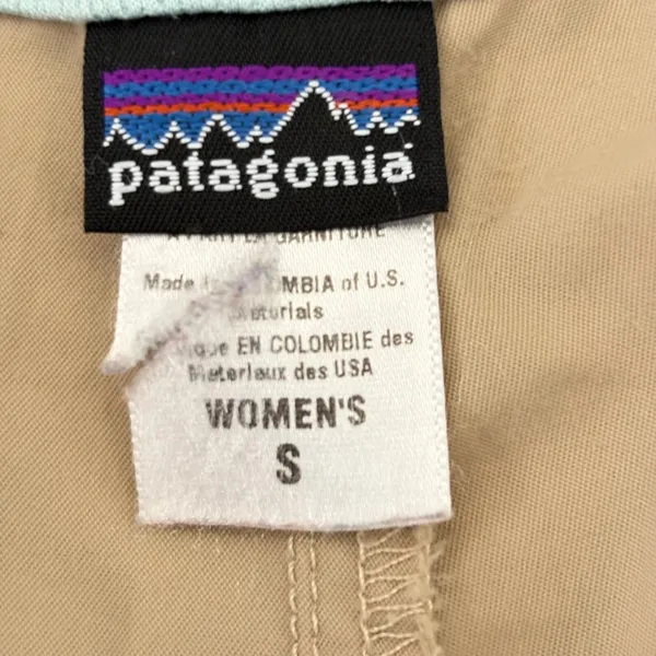 Patagonia Womens Hiking Cargo Shorts Tan‎ Khaki Size Small Adjustable Waist 8in - Image 7