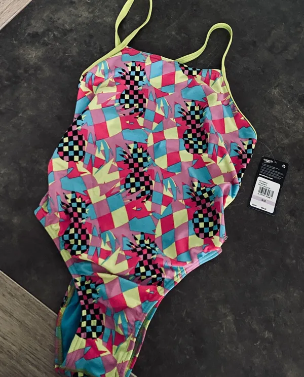 Speedo Print Turnz Fixed Back One-Piece - Image 7