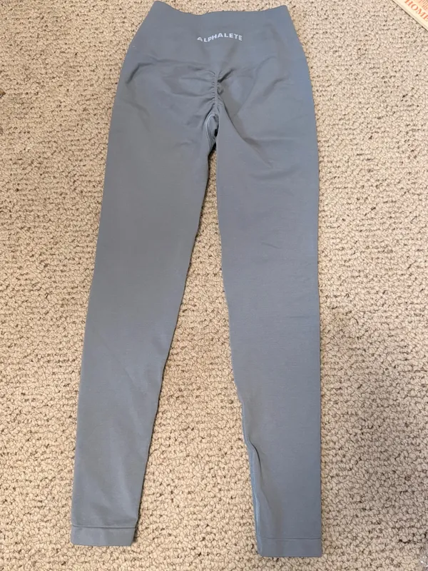 Alphalete Amplify‎ Leggings Small Blue Gray High Rise Scrunch Seamless - Image 4