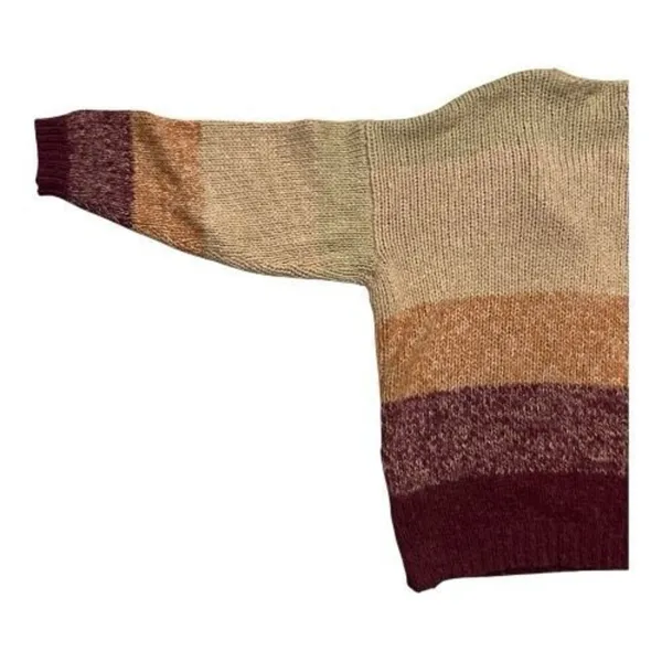 Lucky Brand Brown Ombre Dye Oversize Open Cardigan In Rust Wool Blend Size M - Image 7