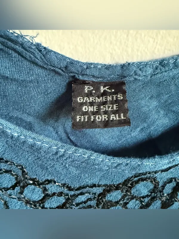 P. K. Garments Swim Cover Tie Dye Gauze with Embroidery One Size Fits 1X - Image 3
