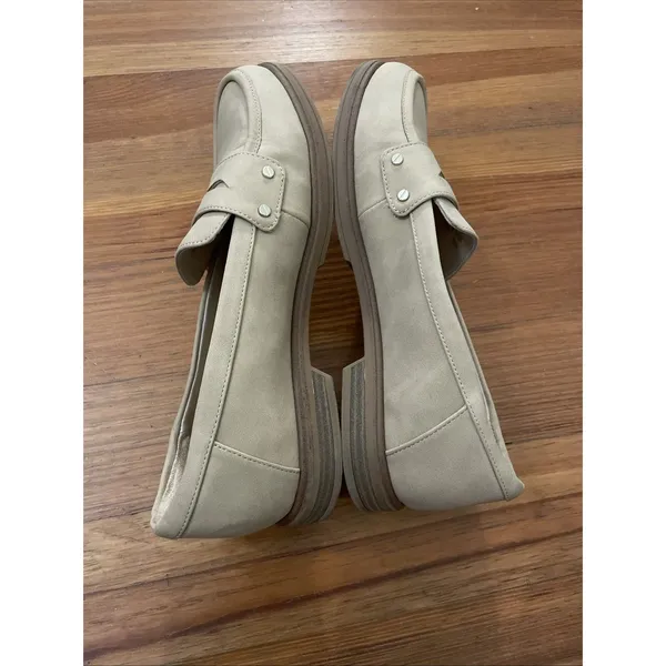 Dr Scholl's Hello Loafers Womens Size 8 Tan Faux Leather Slip On Penny Loafers - Image 9