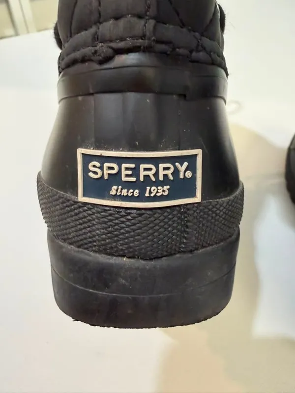 Sperry Women's Black Quilted Waterproof Duck Rain/Snow Boots - Image 6