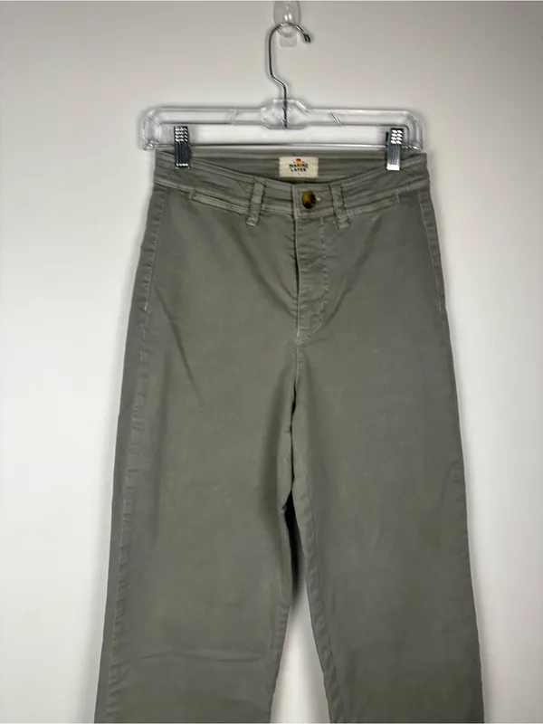 Marine‎ Layer olive Green Bridget Crop Pant Women’s Sz 4 - Image 4