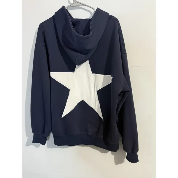 Aelfric Eden Hoodie Color Dark Blue Size Medium Star‎ Logo - Image 6