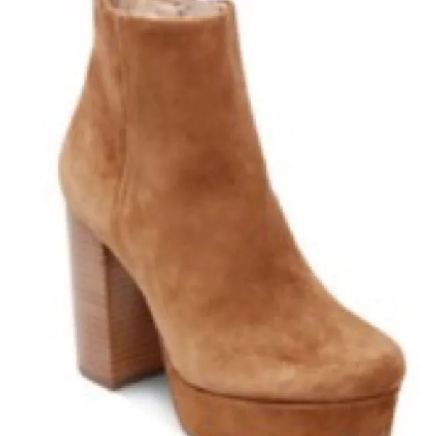 Steve madden cognac gratify platform booties - Image 3