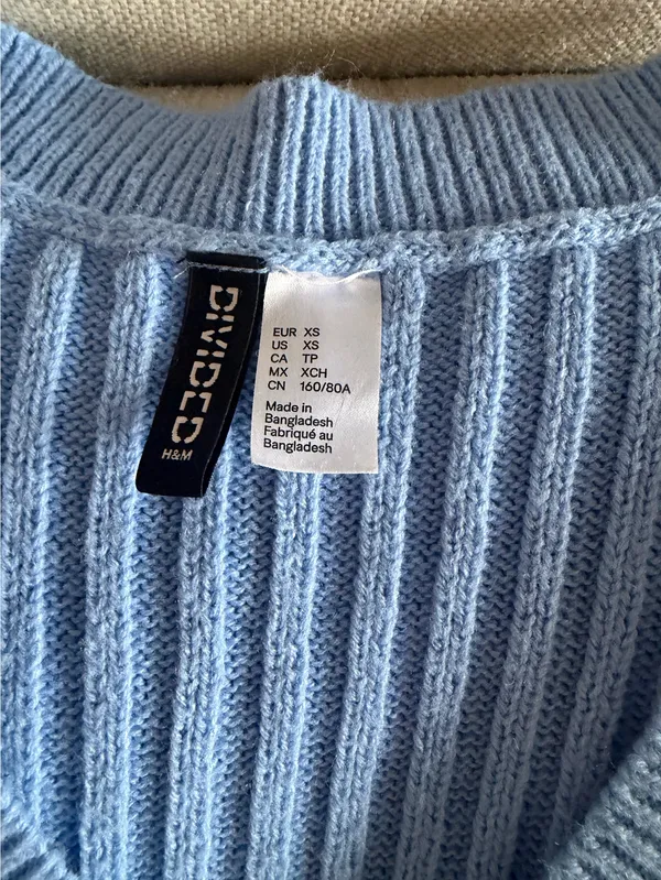 H&M oversized rib knit sweater vest - Image 2