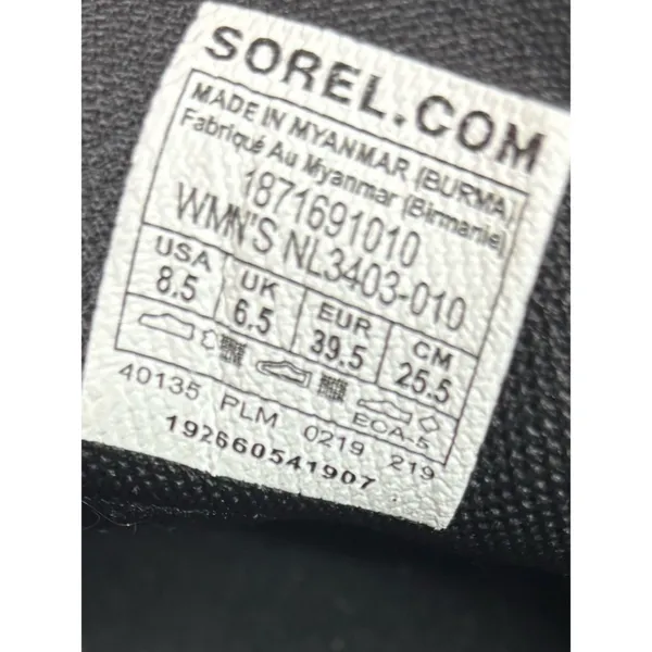 Sorel Out N’ About Plaid Buffalo Check Black Red Ankle duck Boots Lace up 8.5 - Image 6