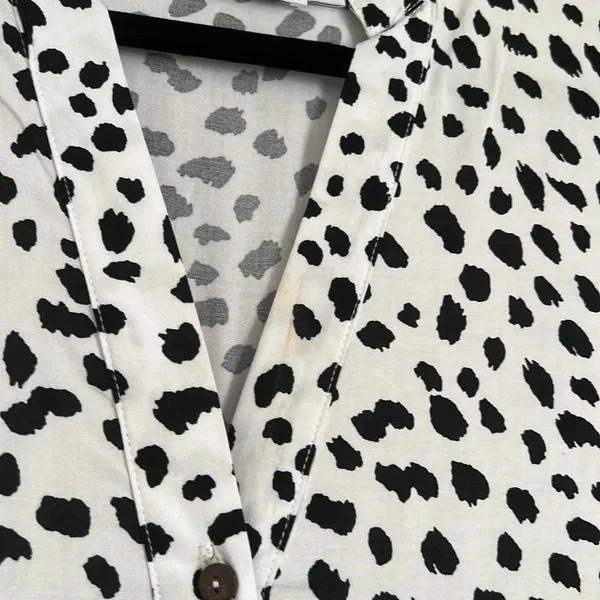 Petal and Pup Black and White Polka Dot Dress - Image 3