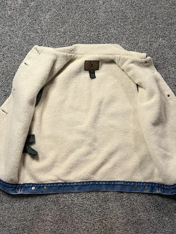 Vintage Lauren Jeans Co. Ralph Lauren Sherpa-lined denim vest - Image 5