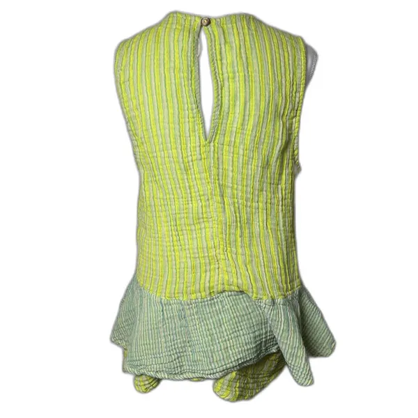 Free People Annabelle Set 100% Cotton Size Medium Yellow Stripes NWOT - Image 7