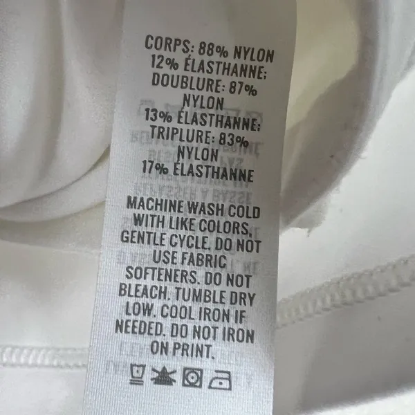 Aerie Crop Top Womens XL White Knot Twist Front Stretch Clean Girl Athleisure - Image 4