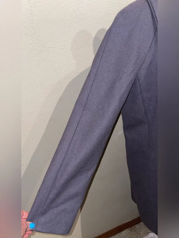 J.Crew Women’s Size 6 Purple Gray Wool Blend Double Breasted Peacoat Jacket Coat - Image 6