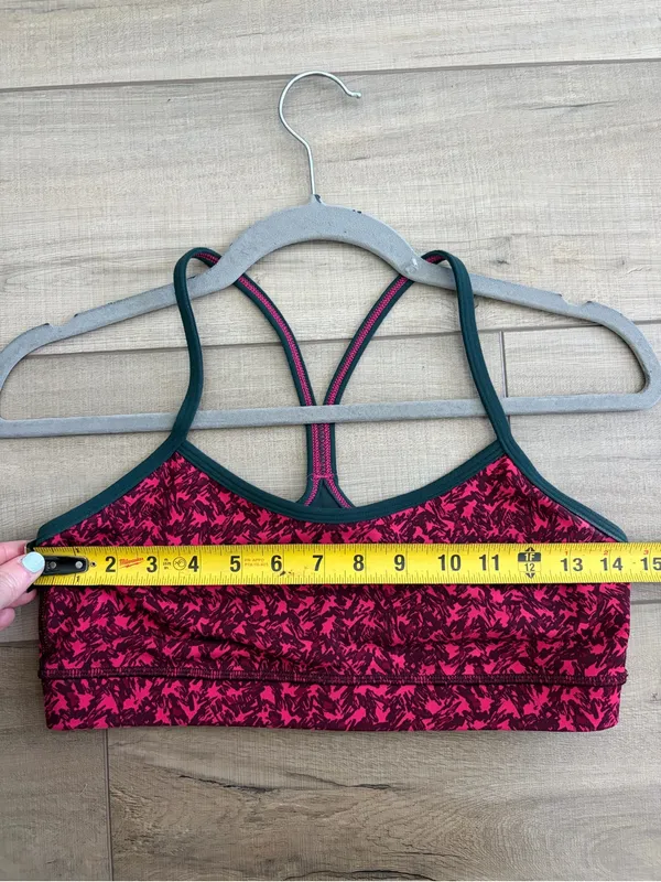 Lululemon Flow Y Bra Mountain Peaks Bon Bon Bordeaux Pink Sports Bra 8 - Image 5