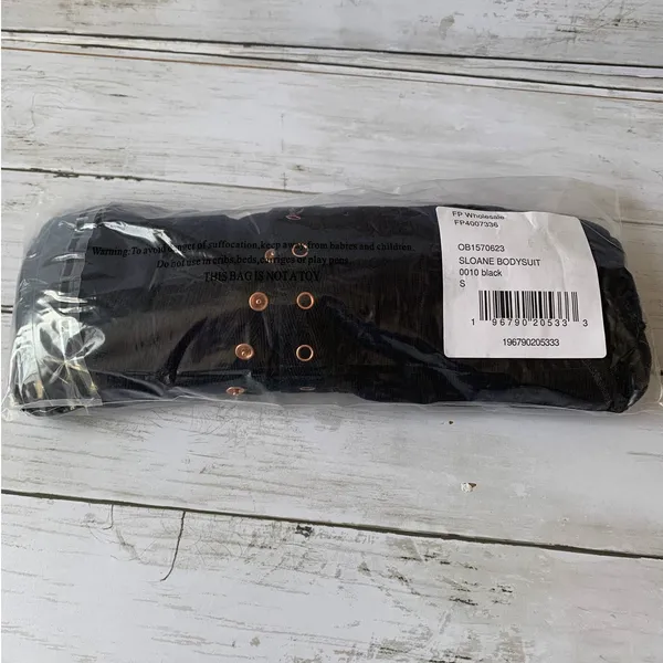NWT Free People Sloane Bodysuit‎ in Black - Image 4
