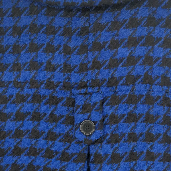 Lulu B Women's Blue Black Houndstooth Jacket Size Small Long Sleeve Button Front - Image 12