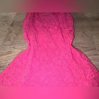 Victoria’s Secret RARE Y2K HOT PINK LACE Mini Lingerie Dress Large - Image 4